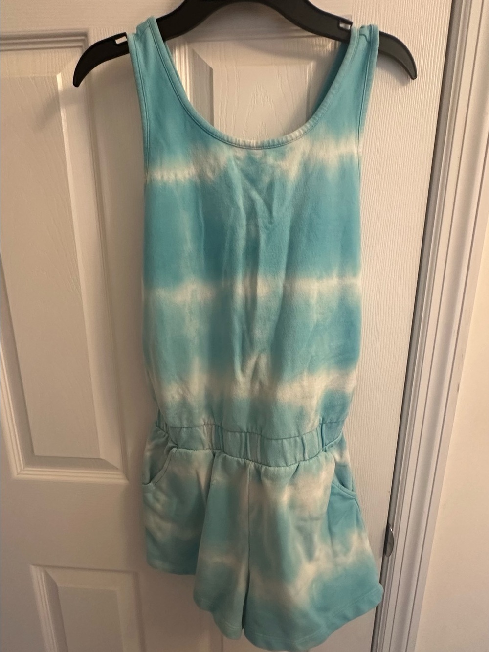 More Than Magic Girls Size L 10/12 One Piece Romper Blue